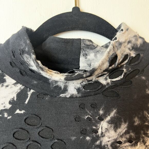 Fashion Nova Cause For Concern Tie Dye Mini Dress Black Gray Sz 2X - Picture 8 of 15